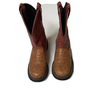 JUSTIN GYPSY Größe 5,5B Damen WESTERN COWBOYSTIEFEL BRAUN rot LEDER - Bild 1 von 8