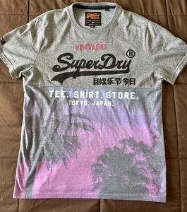 Superdry Herren T-Shirt XL Grau Tee Grafik Logo Vintage Kurzarm - Bild 1 von 3