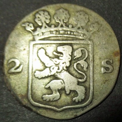 Certificado Autenticidad 1790 Colonial Holandés Nueva York Lomo Plata Centavo Hollandia Foto 1 de 4