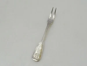 R&B Robbe & Berking Augsburger Muschel Fleischgabel versilbert 150er  - Picture 1 of 3