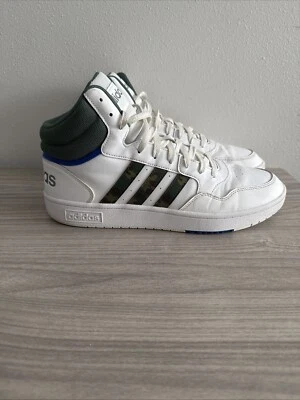 Adidas Hoops 3.0 Mid White Green Oxide Camo Sneakers Shoes Men’s Size 11.5 - Image 1 of 4