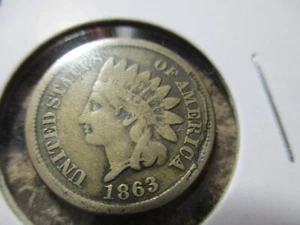 1863 INDIAN CENT LAMINATION RIM DDS - Picture 1 of 4