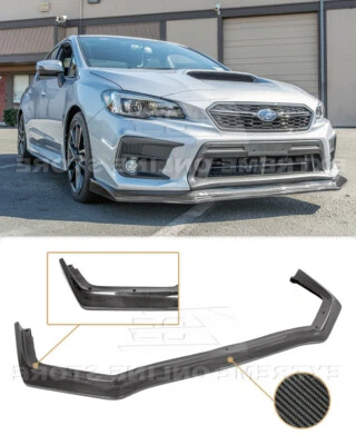Divisor delantero estilo CS para parachoques de fibra de carbono Subaru WRX STi 18-Up labio inferior  Foto 1 de 4