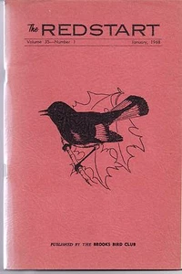 January 1968 THE REDSTART The Brooks Bird Club HARLESS PRINTING St. Albans WV - Picture 1 of 1