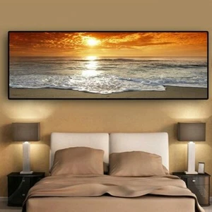 Sea Beach Landscape Posters Prints Canvas Painting Canvas Wall Art Wall Pictures - Picture 1 of 5