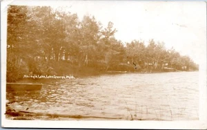 RPPC Shingle Lake, Lake George, Michigan- Photo Postcard - Picture 1 of 2