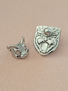 She-Ra Doll Catra Mask and Shield set Custom Replacement Silver Metal - Picture 1 of 8