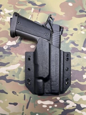 Black Kydex Holster Para Ordinance Black Ops 14-45 Dbl Stk 5" Surefire X300 U-A - Image 1 of 4