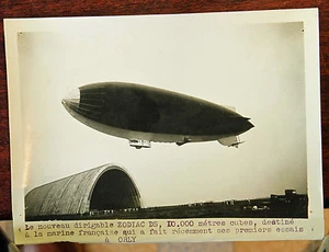 15/07/1930 DIRIGEABLE ZODIAC DS Photo originale G. DEVRED Agence ROL - Bild 1 von 2