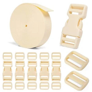 1 inch Buckles and Strap Set 10 Yards Polyester Webbing Strapping 6 Pack Dual... - Picture 1 of 7