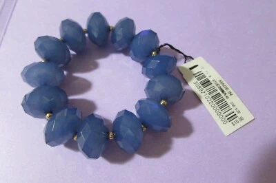 NUEVO/sin usar pulsera elástica gruesa azul con cuentas CASUAL CORNER $10 precio etiqueta Foto 1 de 4