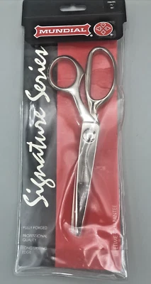 Mundial Signature Series Forged Nickel Plated Pinking Shears 462-715 Scissors - Image 1 of 4