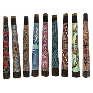 DIDGERIDOO DE MADERA DURA 60 cm / 24" - arte aborigen, arte de puntos, australia, recuerdo - Imagen 1 de 9