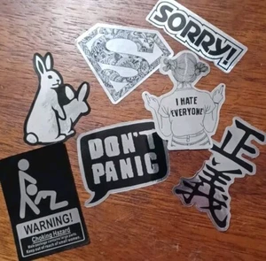Jdm Foil Sticker Bomb Lot 7x Foil Car Funny Shiny Stickers - Bild 1 von 1