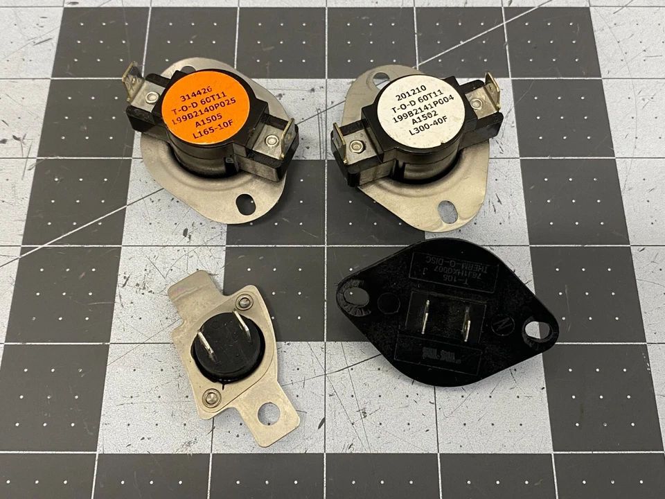 GE Dryer Thermostat Thermistor Sensor Set P# WE04X20685 WE4M300 WE4M398 WE4M80 - Image 1 of 2