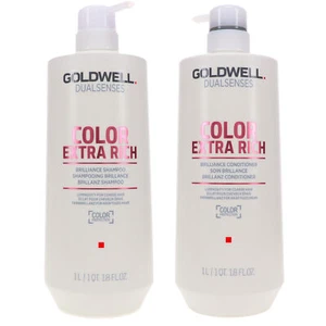 Goldwell Dualsenses Color Extra Rich Brilliance Shampoo & Conditioner 33.8 oz - Picture 1 of 8