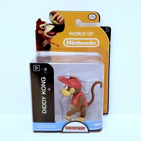 DIDDY KONG WORLD OF NINTENDO JAKKS PACIFIC SUPER MARIO ACTION FIGURE 2.5" 1-2 Cover