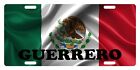 Mexico Flag License Plate Mexican Patriotic  MEX Emblem Guerrero  Wave