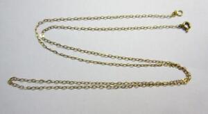 Vintage 9ct, 9K GOLD 17.5" long FINE OVAL BELCHER LINK NECKLACE, CHAIN
