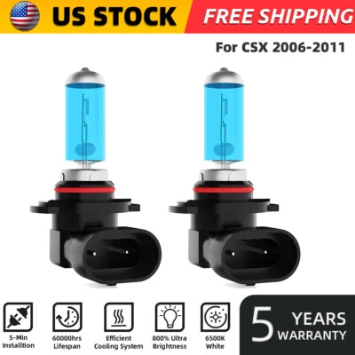 For Acura CSX 2006-2011 9006 HB4 Halogen Headlight Bulbs Hi/Low Beam 2PCS - Изображение 1 из 4