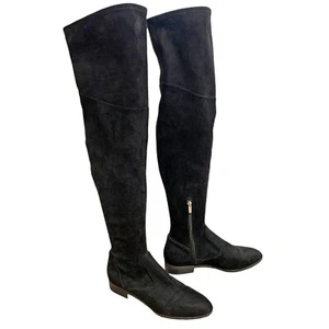 Marc Fisher LTD Black Faux Suede OTK Zip Boots Womens Size 9M - Picture 1 of 12