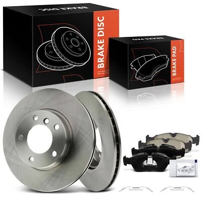 6 件前盘式制动转子和陶瓷刹车片适用于宝马 E36 E46 318i 323Ci Z3 — 第 1/4 张图片