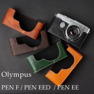 Genuine Real Leather Camera Bag Case Protect Cover Belt For Olympus PEN-F PEN F - Image 1 of 4