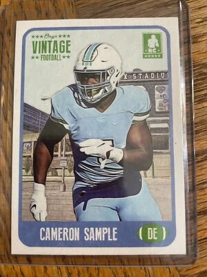 Cameron Sample 2021 Onyx Vintage Rookie Tulane University Cincinnati Bengals RC - Image 1 of 2