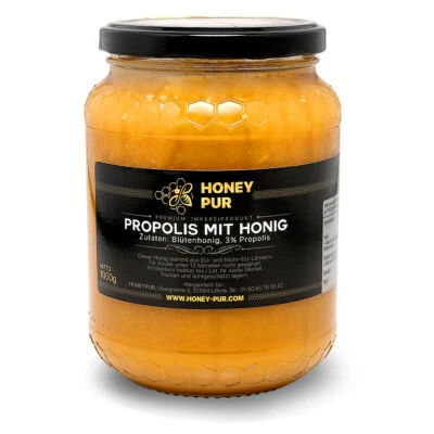 Echter Propolis Honig im Honigglas 1 KG Bienenhonig Naturprodukt ohne Zusätze - Bild 1 von 4