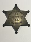 1890s Sheriff Amador County California Obsolete Police Badge LA Stamp & Staty Co