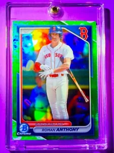 Roman Anthony RARE LUNAR GLOW REFRACTOR ROOKIE CARD BOWMAN CHROME RC - MINT! - Picture 1 of 6