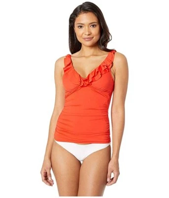 Tankini LAUREN Ralph Lauren Indigo Beach Club con volantes L63146 para mujer talla 8 Foto 1 de 3