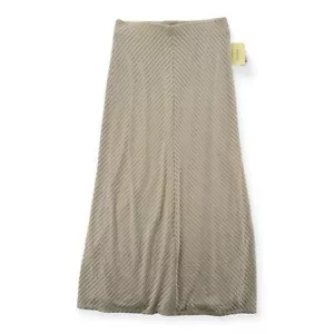 NWT Eci New York Skirt Womens Size Small Stretchy Striped Elastic Maxi Long Tan - Picture 1 of 8