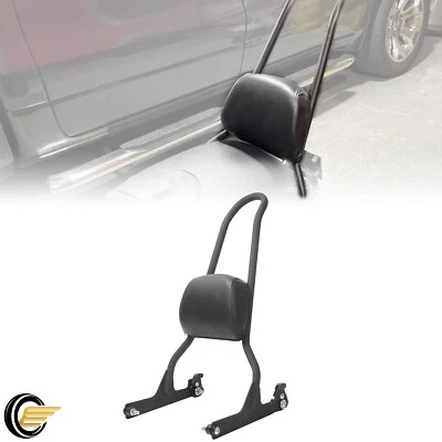Passenger Backrest Sissy Bar Upright Pad For Harley Fatboy FLSTF Softail 06-17 - Image 1 of 4