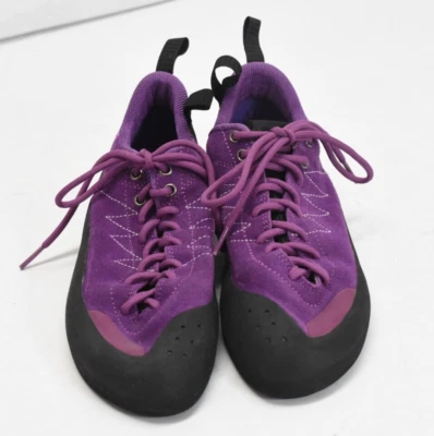 Zapatos de escalada Climb X-Factor violeta y negro con cordones forro de cáñamo para mujer talla 10,5 Foto 1 de 4