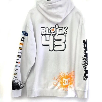 DC Shoes Ken Block Sudadera con Capucha L 43 Ford Racing Blanco Cremallera - Imagen 1 de 4