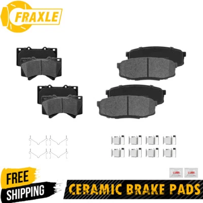 For Lexus Lx570 2008 2009 2010 - 2021 Front Rear Ceramic Brake Pads w/Hardware - Image 1 of 4