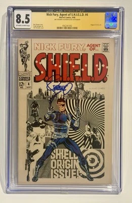 Nick Fury Agent of Shield #4 * Silver Age Marvel 1968 * CGC 8.5 SIGNED STERANKO - Image 1 of 2