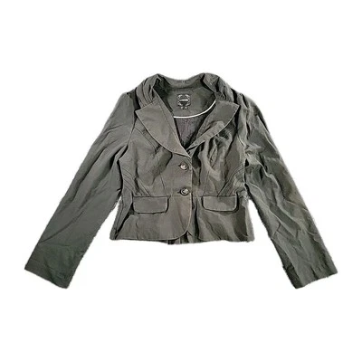 Mymichelle Black Long Sleeve Blazer Size XL Two Button Career Jacket Top — 第 1/4 张图片