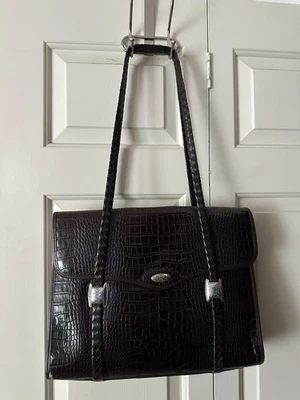 Brighton Messenger сумка с короткими ручками ноутбука сумка через плечо коричневый крок кожи портфель - Изображение 1 из 4