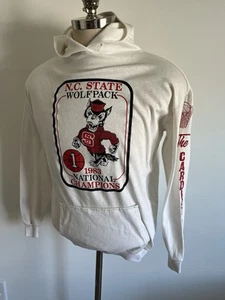 Vintage NC State North Carolina 1983 Basketball Champs Sweatshirt Hoodie Mens XL - Picture 1 of 6