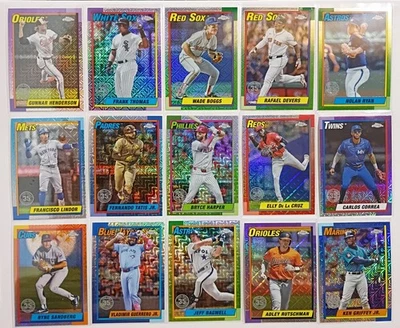 2025 Topps Series 1- 1990 Chrome Inserts - Image 1 of 3