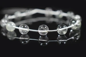 Genuine A++ Clear Crystal Quartz Smooth Round Gemstone 7" Craft Making Beads - Picture 1 of 10