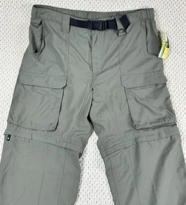 Boy Scouts Pants Mens L Green Classic Fit Switchbacks BSA Convertible Unhemmed - Picture 1 of 15