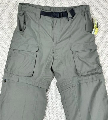 Boy Scouts Pants Mens L Green Classic Fit Switchbacks BSA Convertible Unhemmed - Image 1 of 4