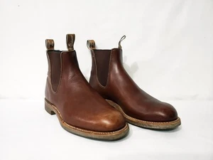 RM Williams Chelsea Boots Mens 10.5 AUS 9.5 H Comfort Craftsman Brown Leather  - Picture 1 of 14