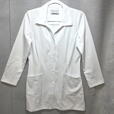 White Cross Marvella 实验外套 2418 女式 XXS 白色制服医院医疗 — 第 1/4 张图片