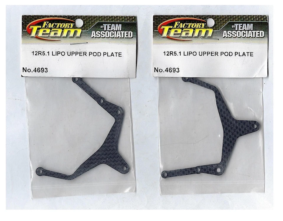 *2-bags Team Associated 4693 RC12R5.1 & FT LiPo Upper Pod Plate Conversion Kit - Image 1 of 1