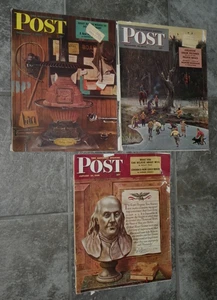 Lot of 3 1940s Saturday Evening Post Magazines-12/2/44, 12/16/44, 1/19/46-Ads - Picture 1 of 16