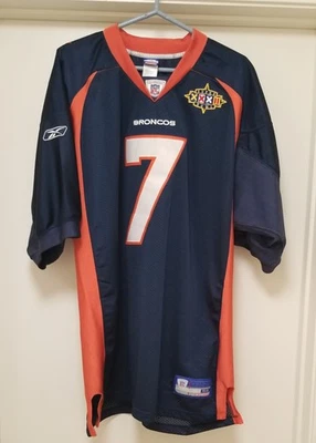 Camiseta Reebok Onfield 56 #7 Denver Broncos John Elway Super Bowl XXXII Foto 1 de 4